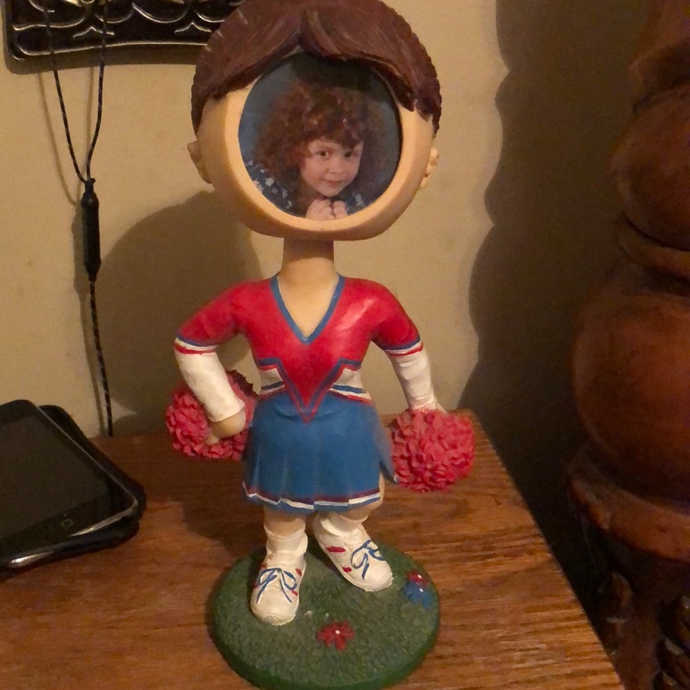 Cheerleader bobble head picture frame
